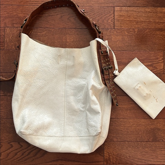 steven by steve madden white leather boho bag - Picture 2 of 9